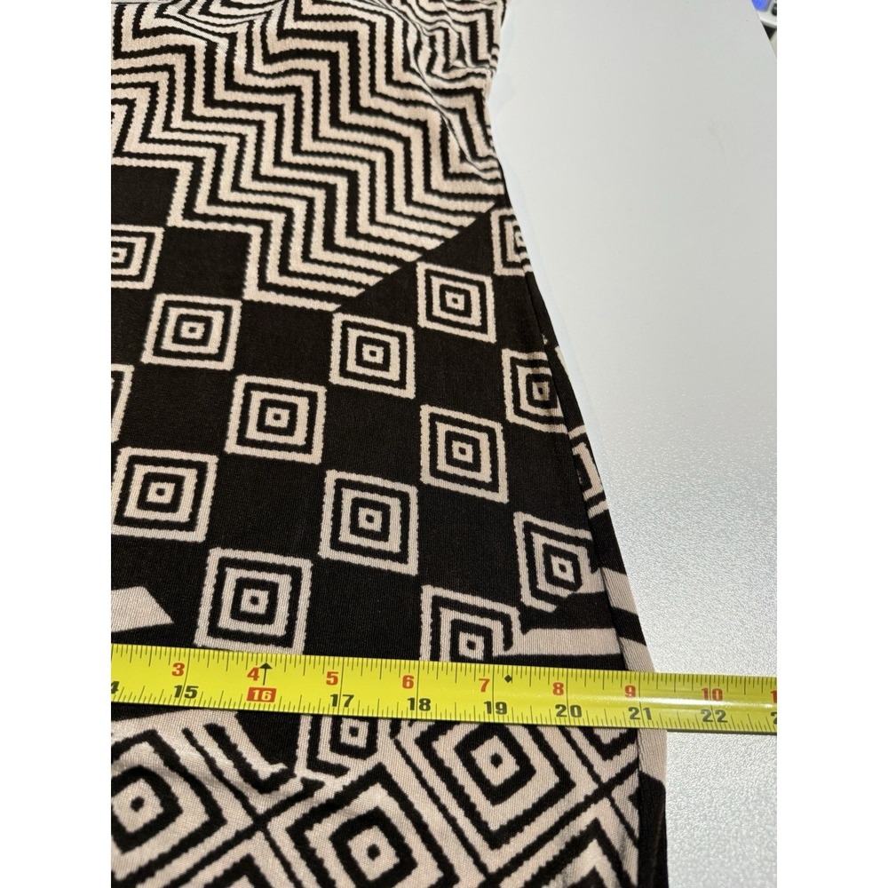 Chico's Travelers Maxi Dress Women 1 M Brown Cream Geometric Sleeveless Boho - Picture 7 of 8